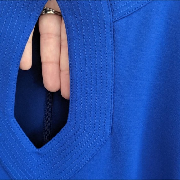 Laundry Jubilee Blue Dress Aline Cutout Slimming - Picture 3 of 7